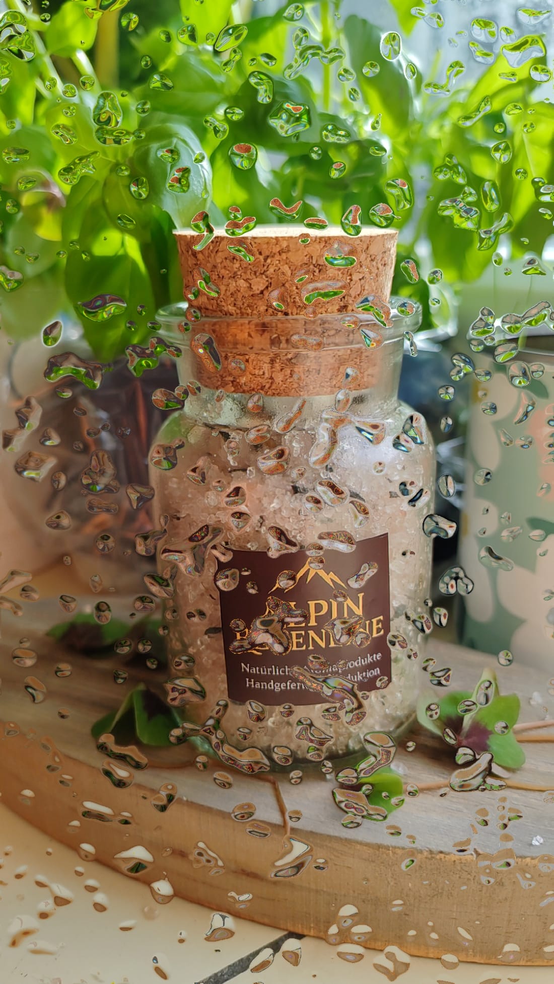 Mint and Fir scrub with crystalline salt