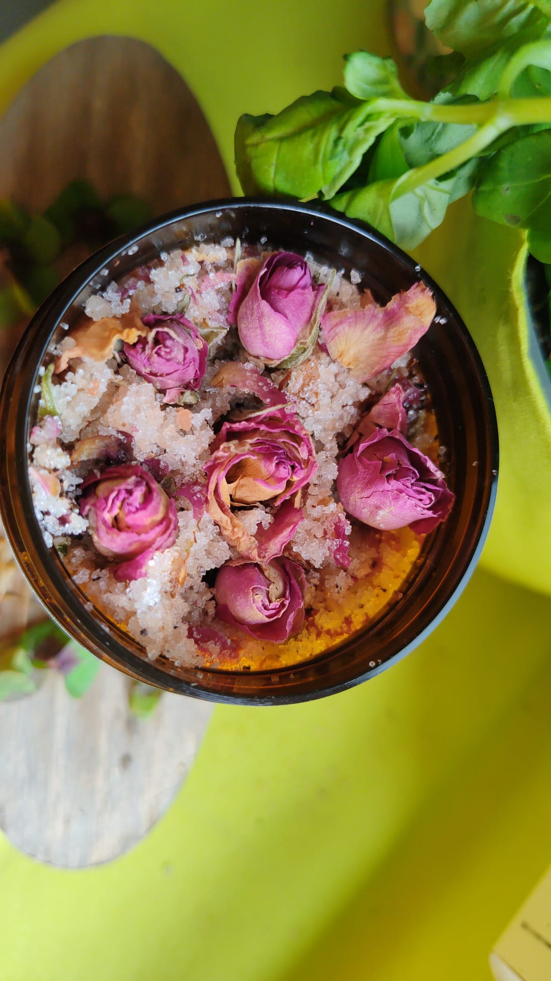 Rose bud scrub roses in natural rose essence