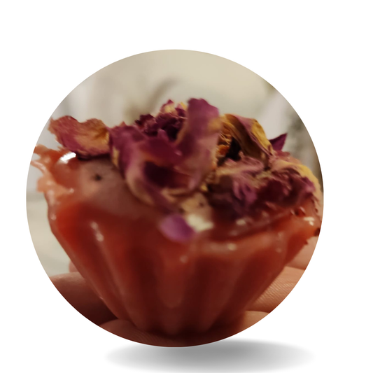 Seifenbasis mit Rosen und Himalaya-Salz