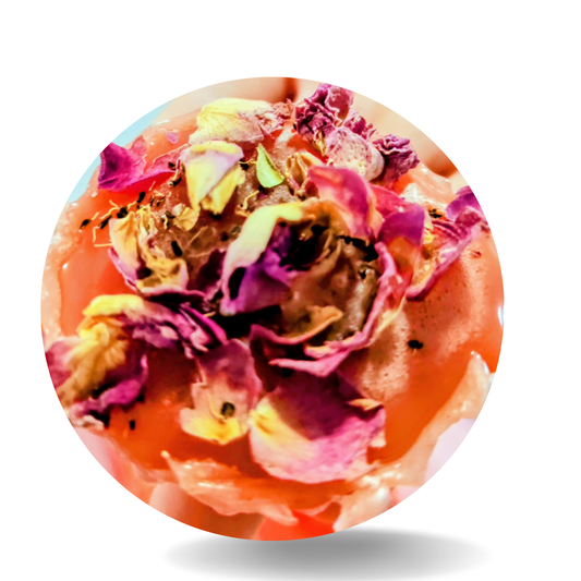 Seifenbasis mit Rosen und Himalaya-Salz