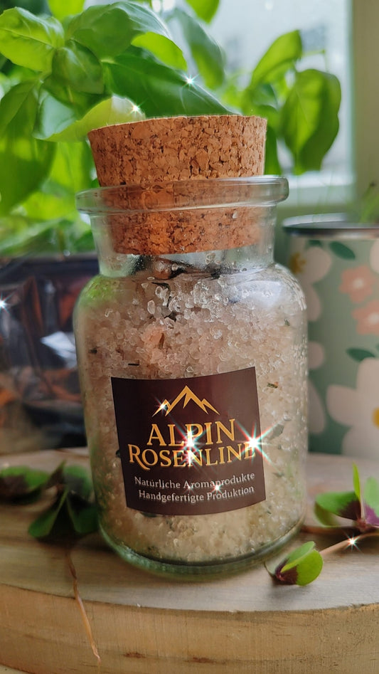 Salt scrub with natural herbs medicinal